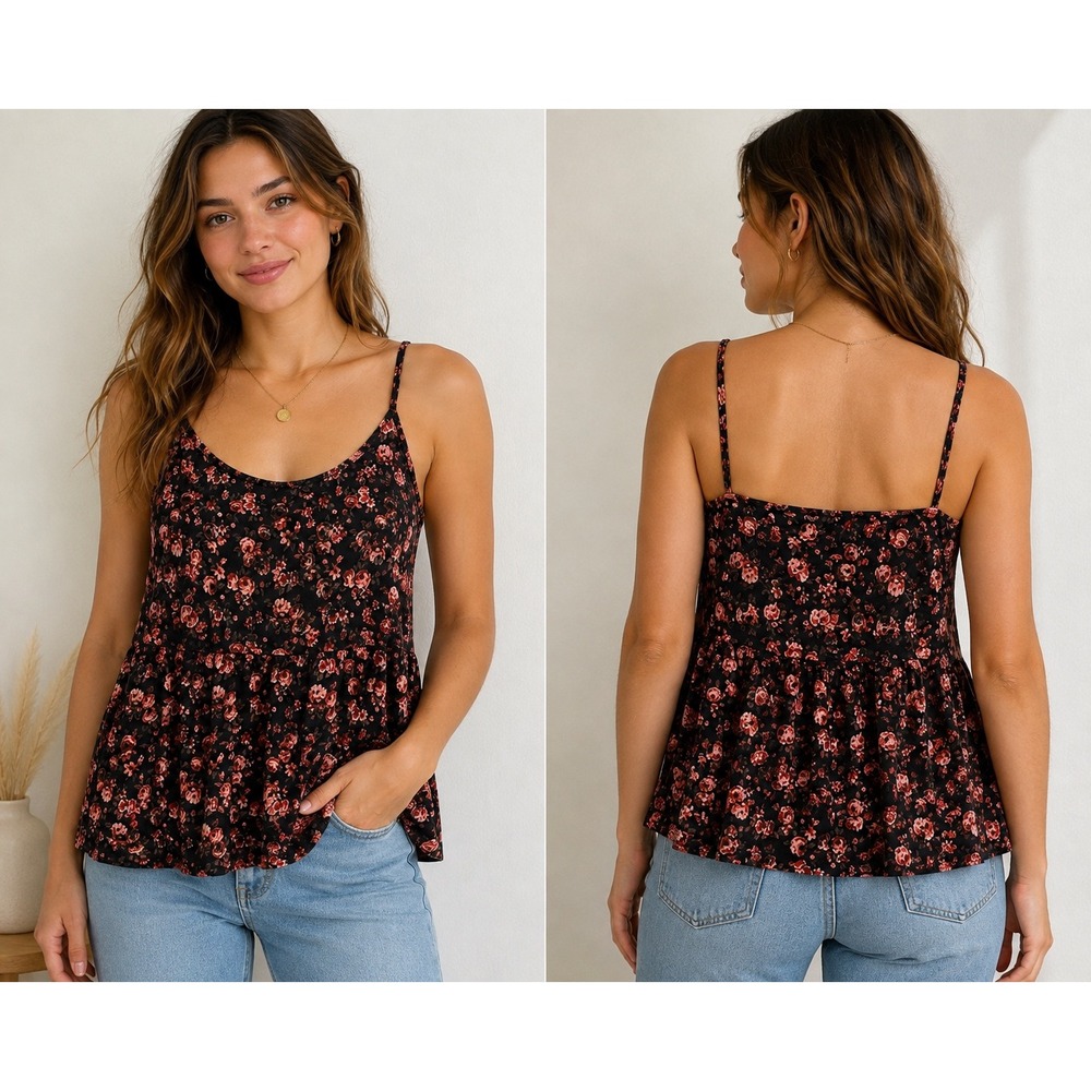 American Eagle AEO Soft & Sexy Floral Cami Tank Babydoll Coquette Y2K Size L